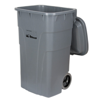 Roll Out Garbage Bin, Polyethylene, 65 US gal. Southpoint Industrial Supply