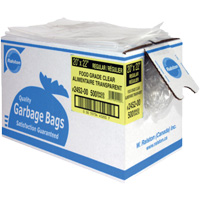 Sacs &agrave; d&eacute;chets alimentaires, T-Fort, 35" la x 50" lo, 0,92 mils, Transparent Southpoint Industrial Supply