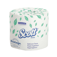 Scott&reg; Toilet Paper, 1 Ply, 550 Sheets/Roll, 403' Length, White Southpoint Industrial Supply