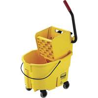 WaveBrake&reg; Mop Bucket and Wringer, Side Press, 6.5 US Gal. (26 Quart), Yellow Southpoint Industrial Supply