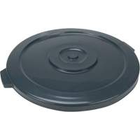 Waste Container Lid, Flat Lid, Plastic/Polyethylene, Fits Container Size: 24" Dia. Southpoint Industrial Supply