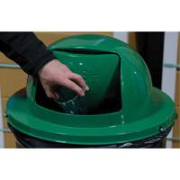 Drum Waste Disposal Top, Dome Lid, Metal, Fits Container Size: 23-1/2" Dia. Southpoint Industrial Supply