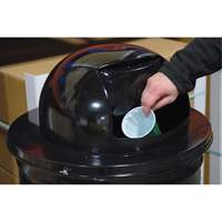 Drum Waste Disposal Top, Dome Lid, Metal, Fits Container Size: 23-1/2" Dia. Southpoint Industrial Supply