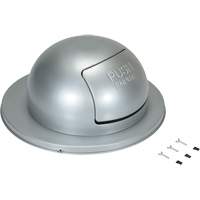 Drum Waste Disposal Top, Dome Lid, Metal, Fits Container Size: 23-1/2" Dia. Southpoint Industrial Supply