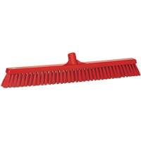 Combo Bristle Push Broom, Coarse/Fine Bristles, 24-1/2", Polyester, Red Southpoint Industrial Supply