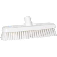Deck & Wall Scrub Brush, Stiff Bristles, 12", Polyester, White Southpoint Industrial Supply