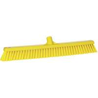 Combo Bristle Push Broom, Coarse/Fine Bristles, 24", Polyester, Yellow Southpoint Industrial Supply