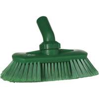 Angle-Adjustable Water-Fed Washing Brush, Soft Bristles, 9-1/4" Long, Green Southpoint Industrial Supply