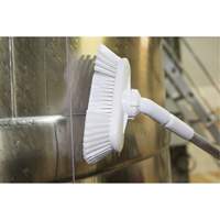 Angle-Adjustable Water-Fed Washing Brush, Soft Bristles, 9-1/4" Long, Green Southpoint Industrial Supply