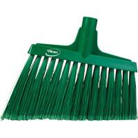 Angled Broom Head, Split Bristles, 11-1/2", Polyester, Green Southpoint Industrial Supply