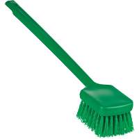 ColorCore Long Handle Brush, Stiff Bristles, 20" Long, Green Southpoint Industrial Supply