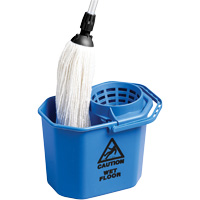 Heavy-Duty Mop Cone Pail, Strainer, 3 US Gal. (12 Quart), Blue Southpoint Industrial Supply