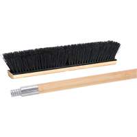Balai-brosse avec manche &agrave; filetage m&eacute;tallique, 24", Moyen, Soies Tampico Southpoint Industrial Supply