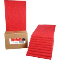 Tampon de nettoyage pour tapis, 14" x 20", Lustrage/Nettoyage, Rouge Southpoint Industrial Supply