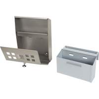 Smoking Receptacle, Wall-Mount, Stainless Steel, 1.6 Litres Capacity, 13-4/5" Height Southpoint Industrial Supply