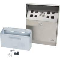 Smoking Receptacle, Wall-Mount, Stainless Steel, 1.6 Litres Capacity, 13-4/5" Height Southpoint Industrial Supply
