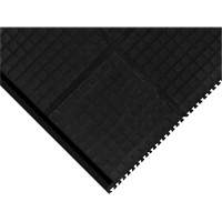 Hog Heaven&reg; Modular Tile 18"  - Corner, Corrugated, 3-1/3' x 3-1/3' x 3/4", Black, Nitrile Southpoint Industrial Supply