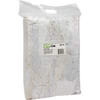 Recycled Material Wiping Rags, Cotton, White, 10 lbs. JQ110 | Southpoint Industrial Supply