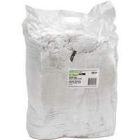 Recycled Material Wiping Rags, Cotton, White, 25 lbs. JQ111 | Southpoint Industrial Supply