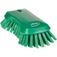 Hand Brush, Extra Stiff Bristles, 9-1/10" Long, Green JQ125 | Southpoint Industrial Supply