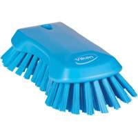 Hand Brush, Extra Stiff Bristles, 9-1/10" Long, Blue JQ126 | Southpoint Industrial Supply