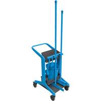 HyGo Mobile Cleaning Station, 30.7" x 20.9" x 40.6", Plastic/Stainless Steel, Blue JQ264 | Southpoint Industrial Supply