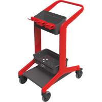HyGo Mobile Cleaning Station, 30.7" x 20.9" x 40.6", Plastic/Stainless Steel, Red JQ265 | Southpoint Industrial Supply