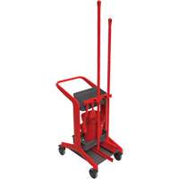 HyGo Mobile Cleaning Station, 30.7" x 20.9" x 40.6", Plastic/Stainless Steel, Red JQ265 | Southpoint Industrial Supply