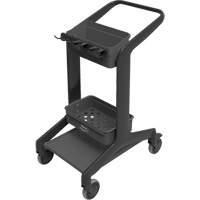 HyGo Mobile Cleaning Station, 30.7" x 20.9" x 40.6", Plastic/Stainless Steel, Black JQ268 | Southpoint Industrial Supply