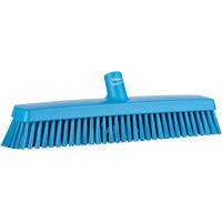 Push Broom Head, Fine/Stiff Bristles, 16-1/2", Polyester/Polypropylene, Blue Southpoint Industrial Supply