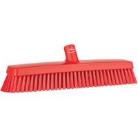 Push Broom Head, Fine/Stiff Bristles, 16-1/2", Polyester/Polypropylene, Red Southpoint Industrial Supply