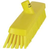 Push Broom Head, Fine/Stiff Bristles, 16-1/2", Polyester/Polypropylene, Yellow Southpoint Industrial Supply