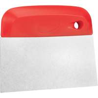 Flexible Stainless Steel Dough Cutter/Scraper, Red, 4-1/2" W x 5-3/4" L Southpoint Industrial Supply