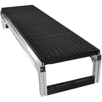 FOUNDATION Diamond-Plate Traction Modular Aluminum Work Platform Kit, 18" W x 72" D, 400 lbs. Capacity, All-Welded Southpoint Industrial Supply