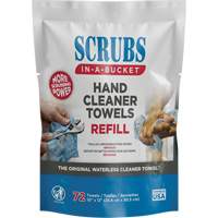 Hand Cleaner Towels Refill Pack, 72 Wipes, 10" x 12" Southpoint Industrial Supply