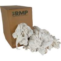 Chiffons recycl&eacute;s, Coton, Blanc, 20 lb Southpoint Industrial Supply