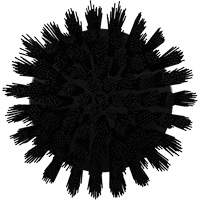 HyDrive Round Drill Brush, Extra Stiff Bristles, 3-1/10" Long, Black Southpoint Industrial Supply