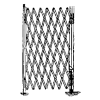 Galvanized Folding Security Gates, Fixed Single Folding, 4' L x 6' H Expanded KA035 | Southpoint Industrial Supply