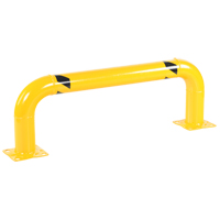Garde-corps &agrave; profil bas pour rayonnages, 4' la x 1,4' h, Jaune Southpoint Industrial Supply