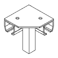 Floor Mount Curtain Partition 90° Corner Connector Southpoint Industrial Supply