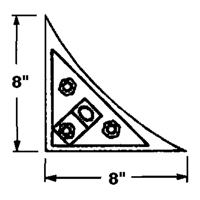 Wheel Chock, 8" x 8" x 8", Black Southpoint Industrial Supply