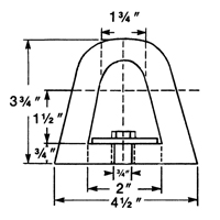 D&eacute;fenses de quai en caoutchouc refoul&eacute;, Caoutchouc, 4-1/2" la x 12" lo x 3-3/4" p Southpoint Industrial Supply