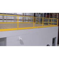 Mezzanine Safety Gate, 68-1/2" L x 42" H, 80-1/16" Raised, Yellow KI289 | Southpoint Industrial Supply