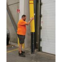 Polyethylene Bollard Cover, 6-5/8" Dia. x 60" L, Red/Yellow Southpoint Industrial Supply