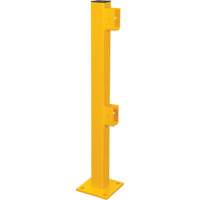 End Post for Light-Duty Guard Rails, Steel, 42" H, Safety Yellow Southpoint Industrial Supply