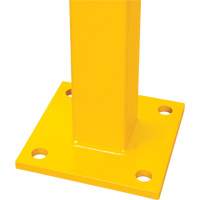 Corner Post for Light-Duty Guard Rails, Steel, 42" H, Safety Yellow Southpoint Industrial Supply
