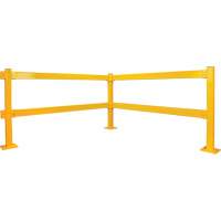 Lift-Out Guard Rail, Steel, 3' L x 4" H, Safety Yellow Southpoint Industrial Supply