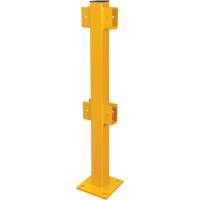 In-Line Post for Light-Duty Guard Rails, Steel, 42" H, Safety Yellow Southpoint Industrial Supply