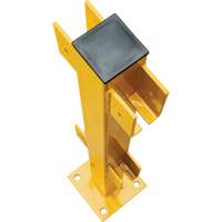 In-Line Post for Light-Duty Guard Rails, Steel, 42" H, Safety Yellow Southpoint Industrial Supply