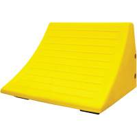 70 Ton Large Equipment Wheel Chock with Handle, Urethane, Yellow Southpoint Industrial Supply